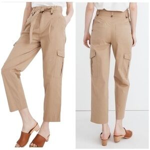 Madewell paper bag high waisted cargo pants